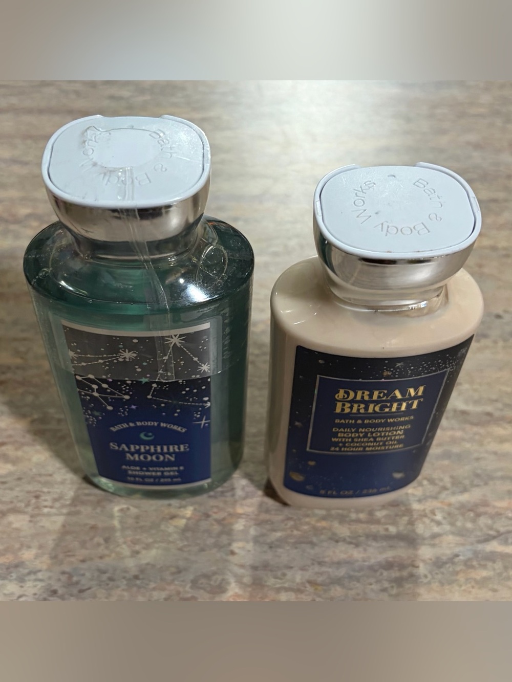 Bath & Body Works Discontinued Sapphire Moon Shower Gel & Dream Bright lotion
